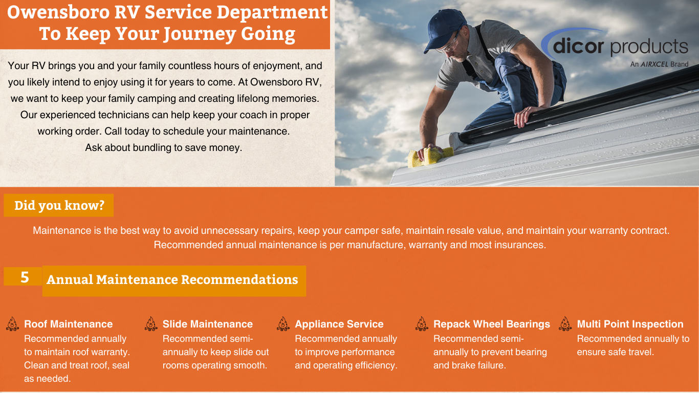 Owensboro RV Service Department To Keep Your Journey Going